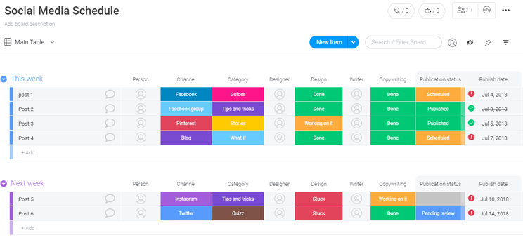 Content Calendar