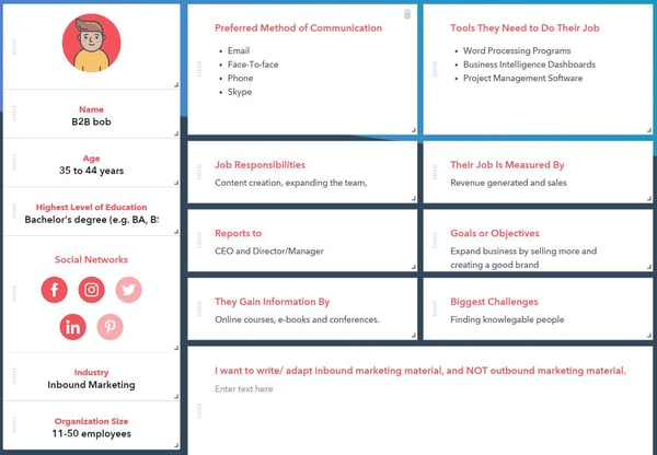 buyer persona example