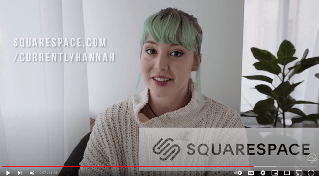 Currently Hannah Square Space Sponsor