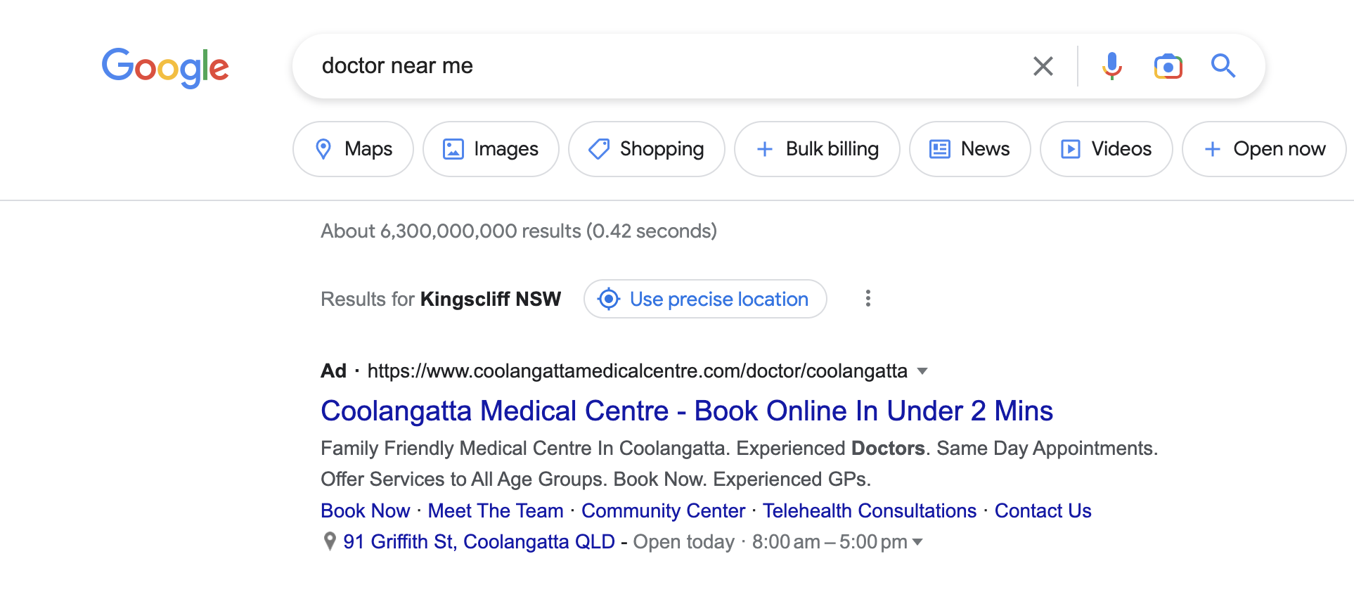 Google Search Ads Example