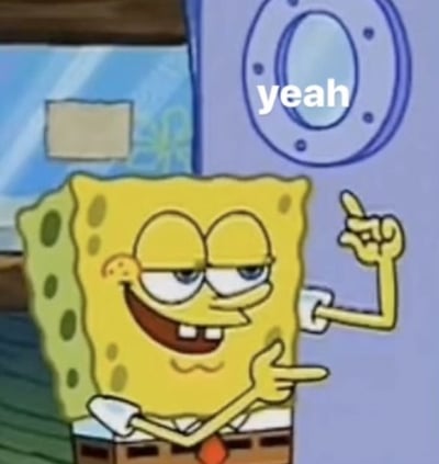 a nice spongebob reaction meme