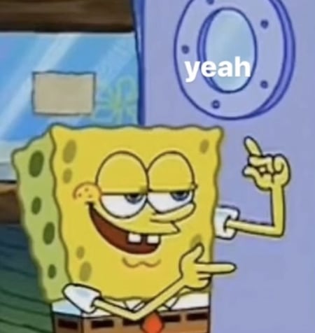 a nice spongebob reaction meme