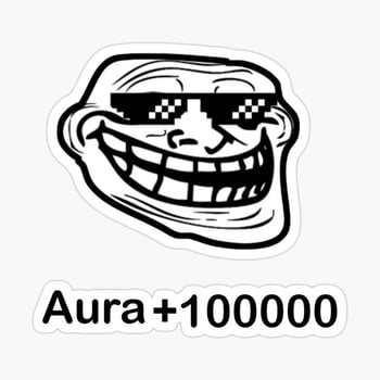 sticker for whatsapp _ _aura guy +100000_ Sticker for Sale by sigma-club