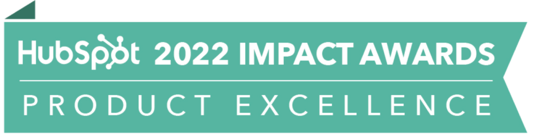 HubSpot 2022 impact awards in product excellence