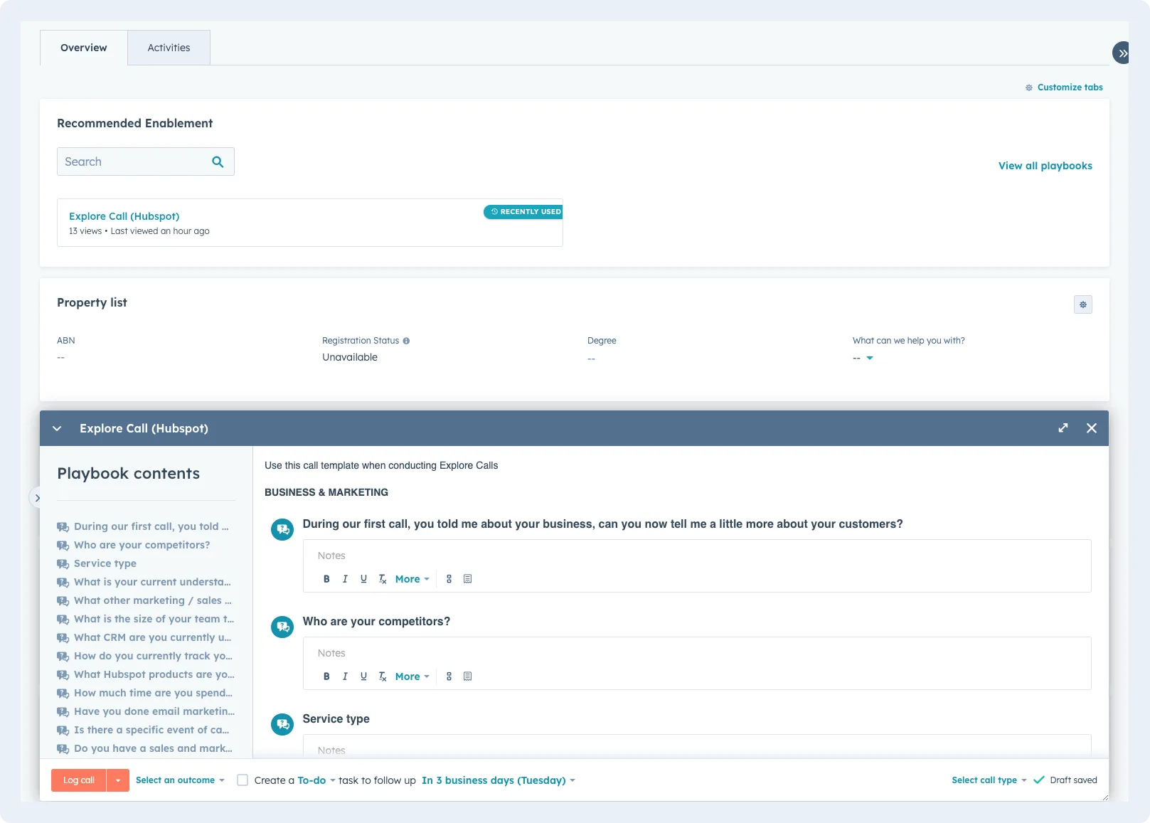 Example of Playlists and Property List