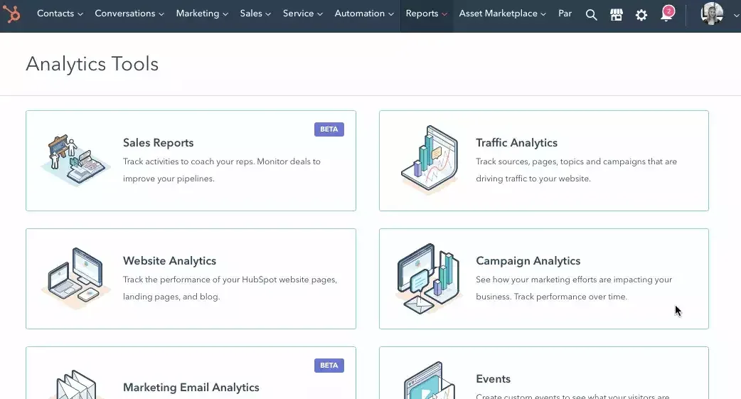 Following a contact's activity through the HubSpot timeline
