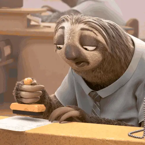 Zootopia, slow sloth GIF