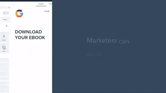 HubSpot's content management interface
