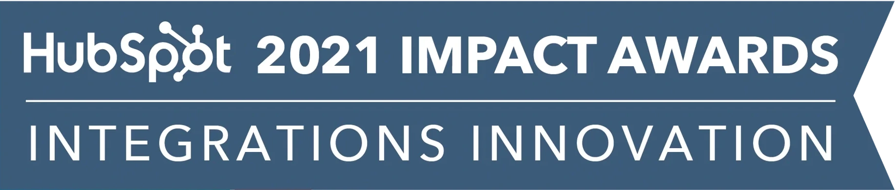 HubSpot 2021 Impact Award, Integrations Innovation
